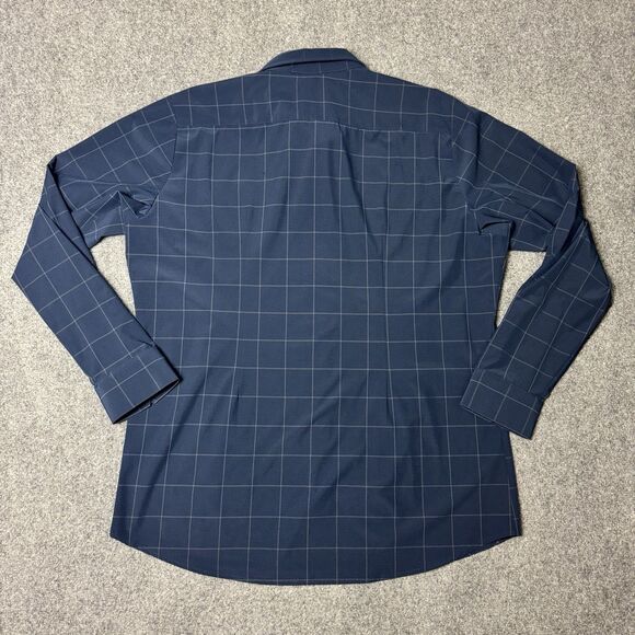 Mizzen + Main Leeward Button Up Shirt XXL Trim Fit White Blue Made USA - Picture 4 of 7